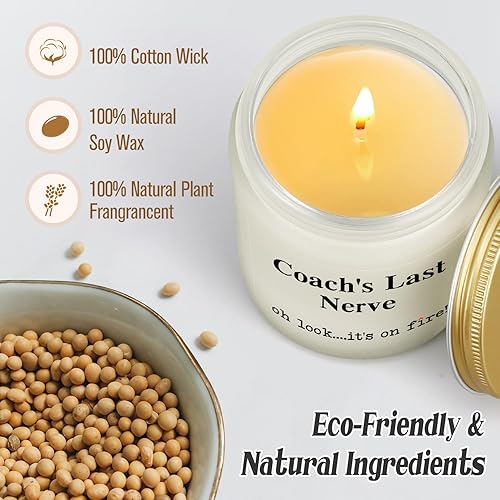 Miniatura 5 de Regalos de entrenador para hombres y mujeres, vela de último nervio del entrenador, regalo de agradecimiento para entrenador de béisbol y sóftbol,