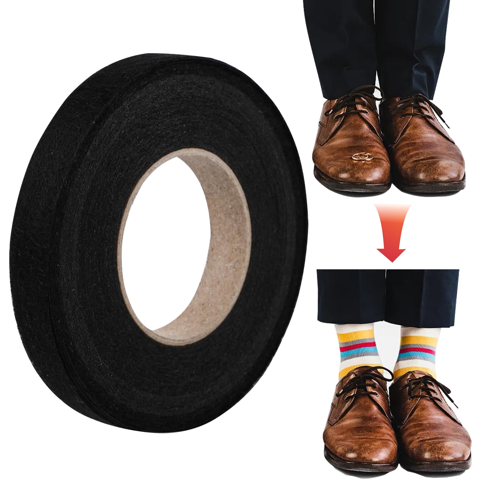 PA Wonder Web Iron On Extra Strong,20m 20cm Hem Tape Iron On No Sew Hemming Tape For Clothing (Black)