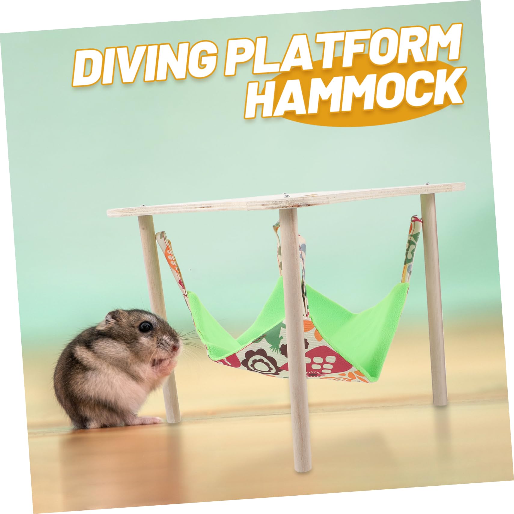 ifundom Hamaca Colgante para Hámster y Chinchilla Cama de Madera para Pequeños Animales Accesorio y Transpirable para Jaula de Hámster para Cobayas