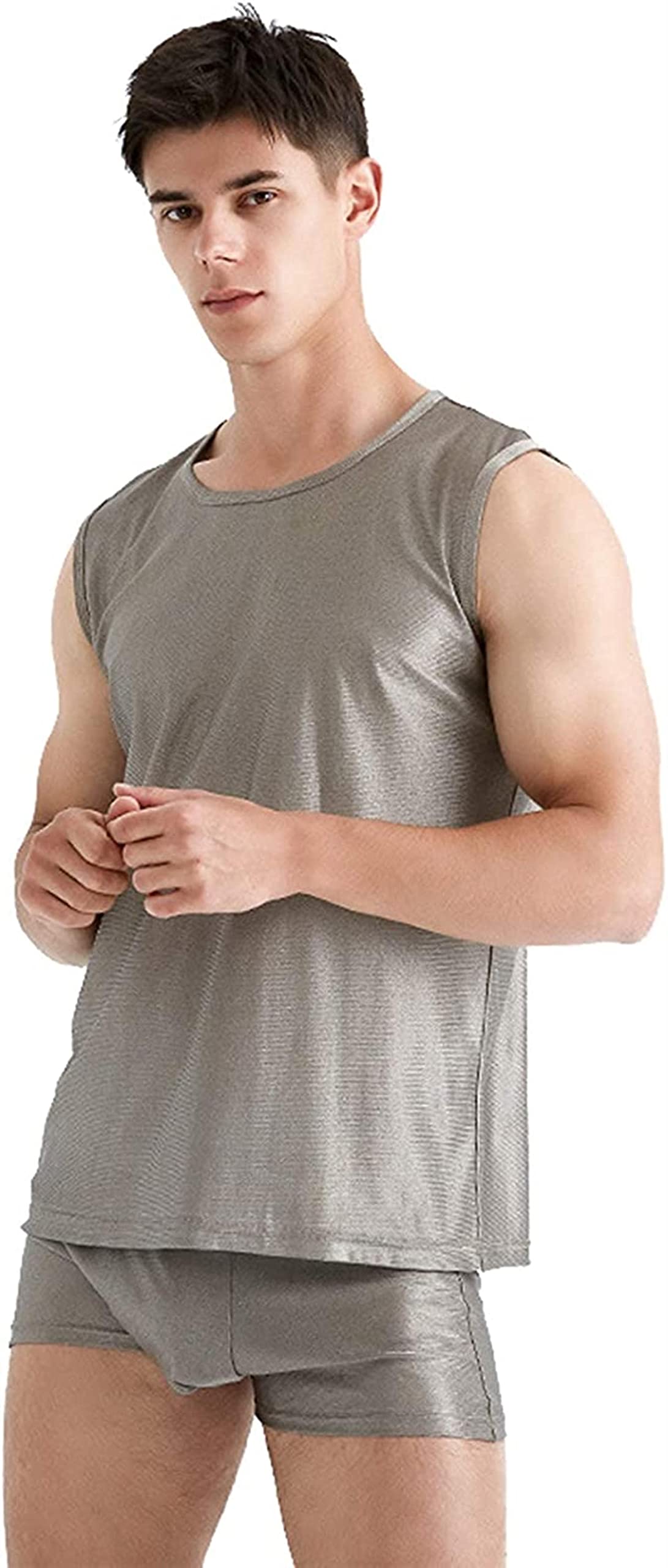 EMF-Schutzkleidung für Herren, Schutz vor elektromagnetischer Strahlung aus Silberfaser, EMF-Abschirmung, eng anliegende Freizeitkleidung für den Haushalt, Hosen, XL MU415 (Farbe: