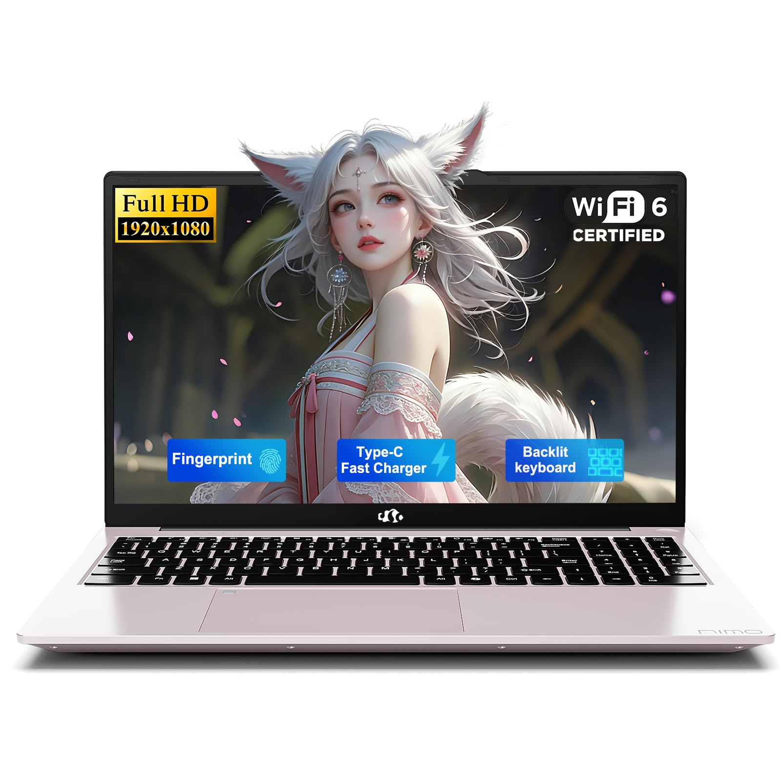NIMO 15.6'' AI Ready Laptop, 16GB RAM 1TB SSD, Intel 4 Core, 2-Yr Warranty | Win 11 Compuer, 1080P IPS, Backlit Keyboard, 180°Viewing, 65W Type-C, Wi-Fi 6, Portable Thin PC for Online Classes&amp; Meeting