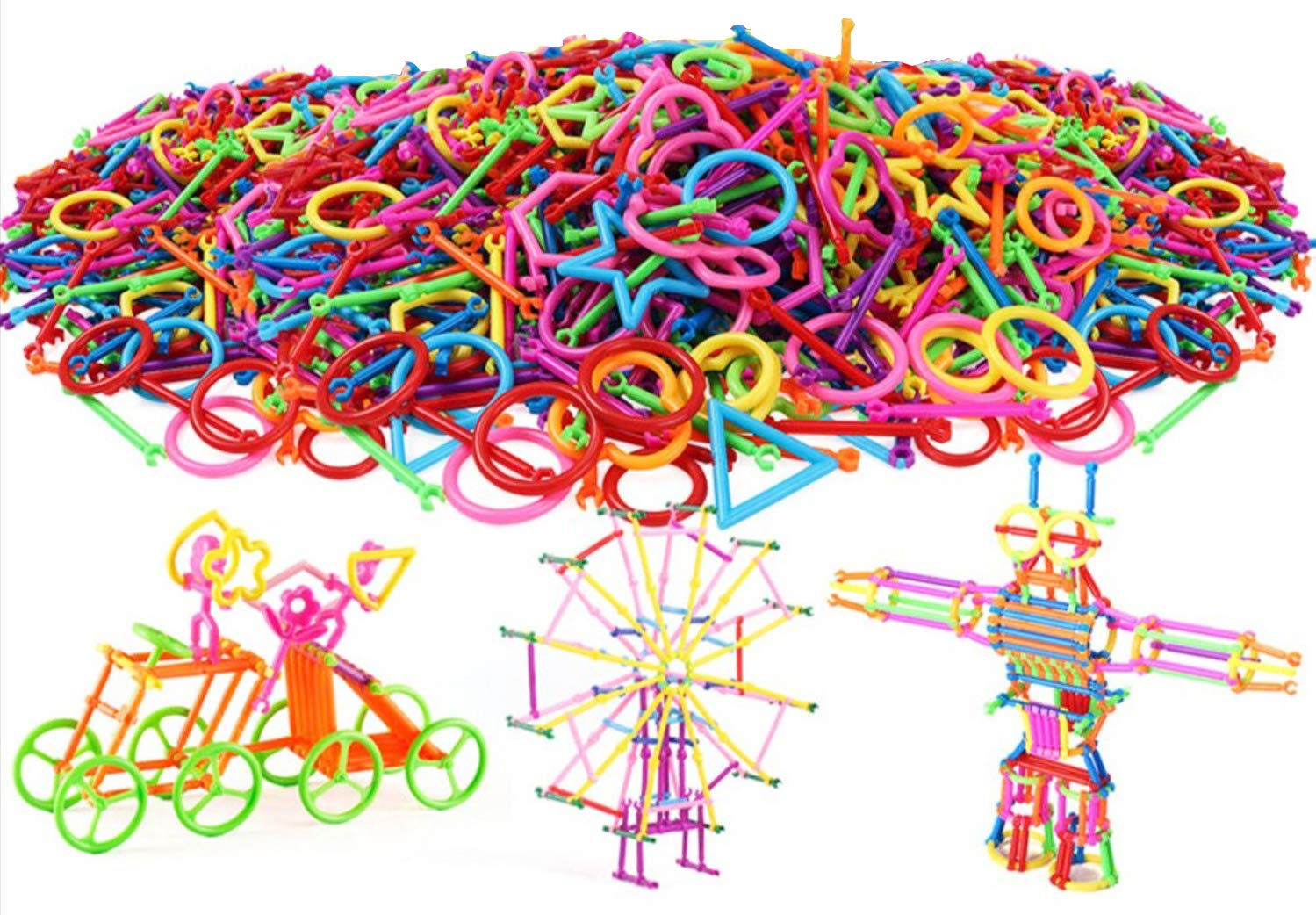 Magicwand® ABS Plastic Colorful Inter-Locking DIY Stick- Blocks for Kids【Pack of Approx.250 Pcs】 (B07N86T3P3) Amazon Price History, Amazon Price Tracker