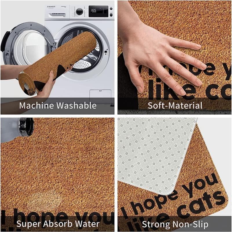 Miniatura 4 de Felpudo de bienvenida con texto en inglés We Hope You Like Animals para los amantes de los perros, decoración del hogar, regalo de inauguración de