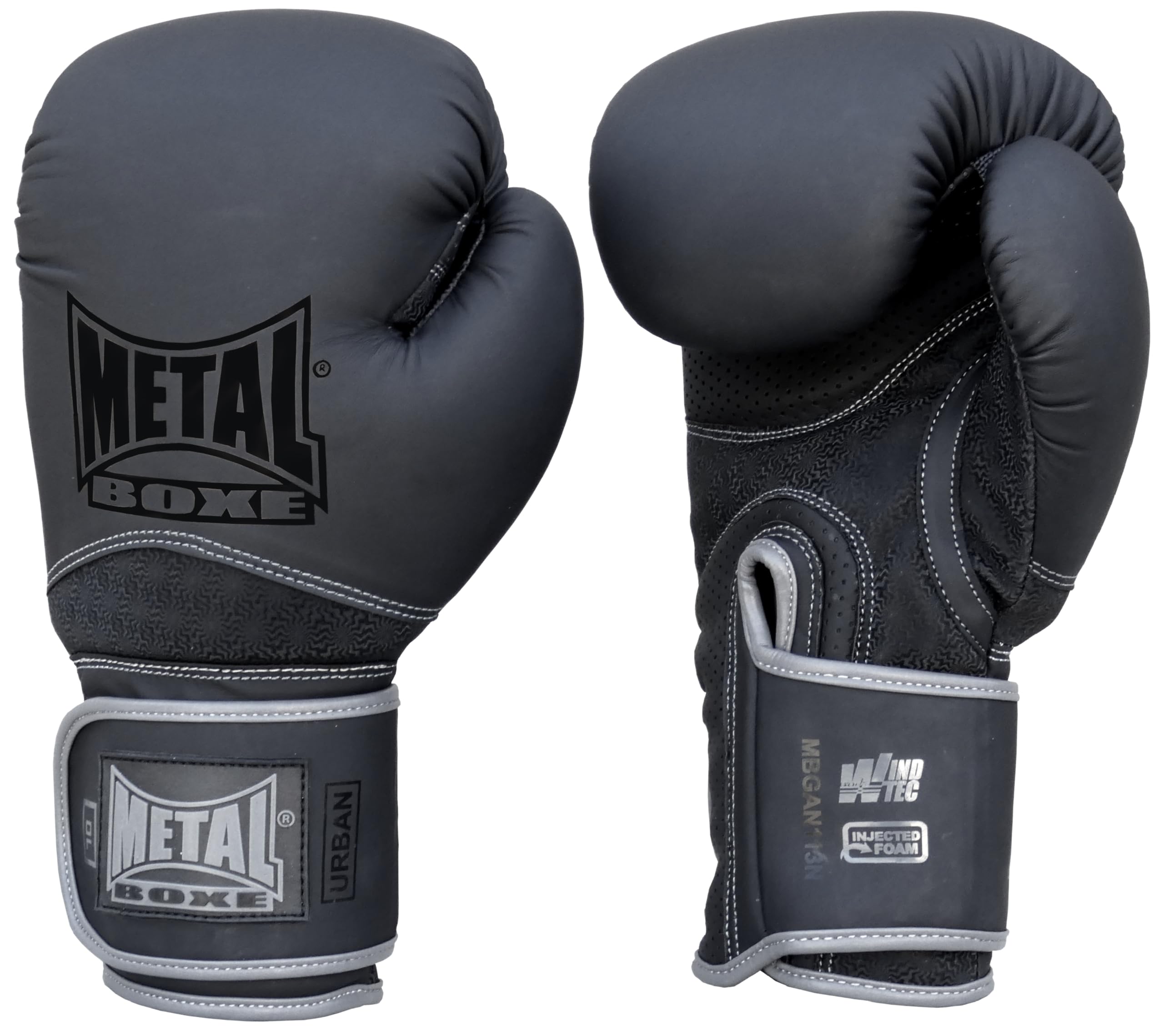 METAL BOXE Gants de Boxe Entraînement Urban 08 oz Guantes, Adultos Unisex, Negro