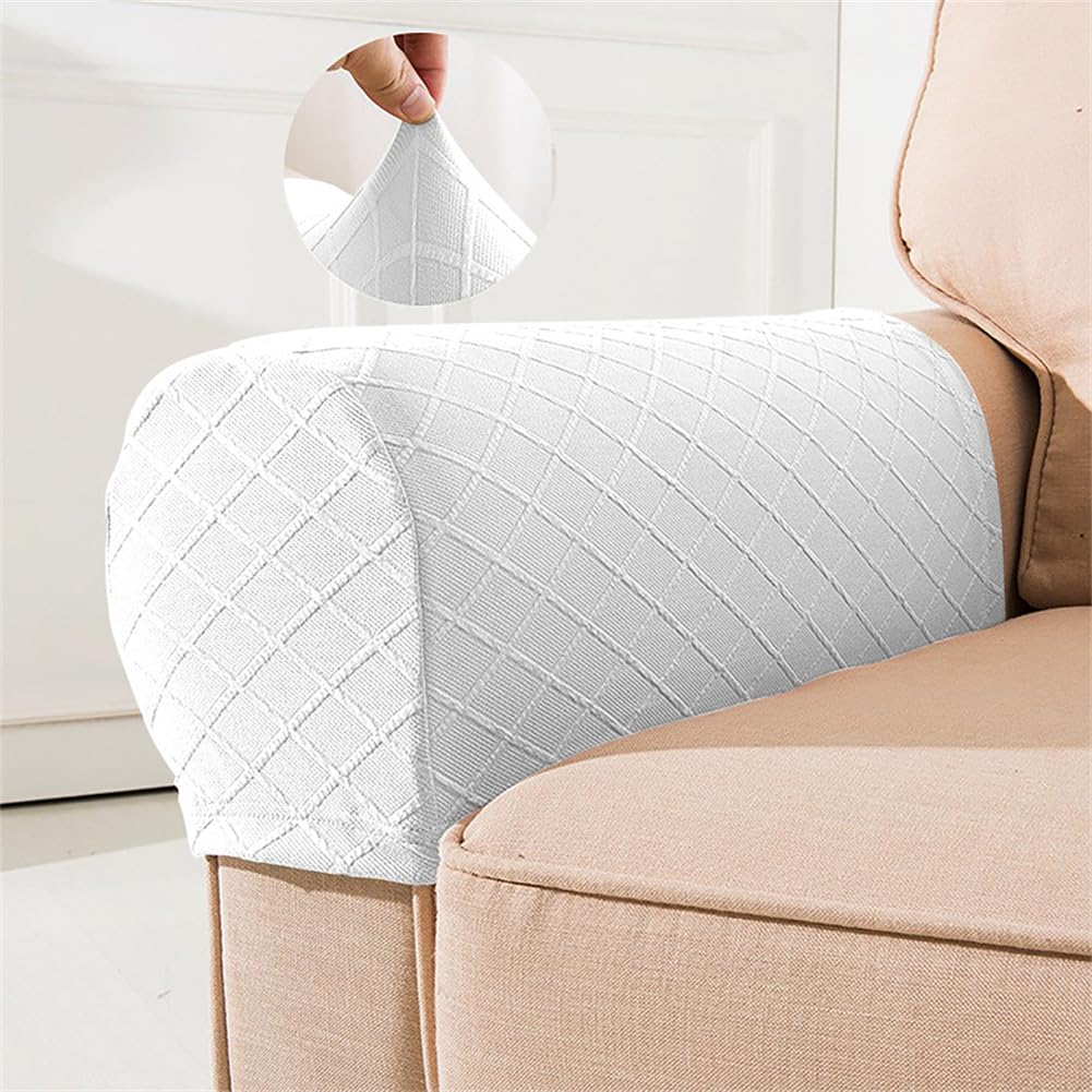 Hearda Lot de 2 Housse Accoudoir Canapé Étanche, Housse Accoudoir Fauteuil Élastiques Protege Accoudoir Canapé Extensible Antidérapant pour Fauteuils Canapé, Inclinable (Noir