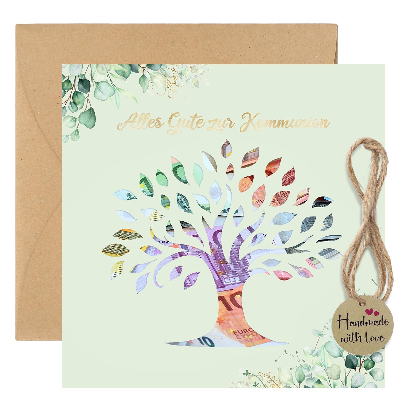 Thboxes Geldgeschenk Kommunion Verpackung, kommunionkarten mit Umschlag Coole Kommunion Geschenke für Mädchen Jungen Geld Karte Geschenk zur Erstkommunion