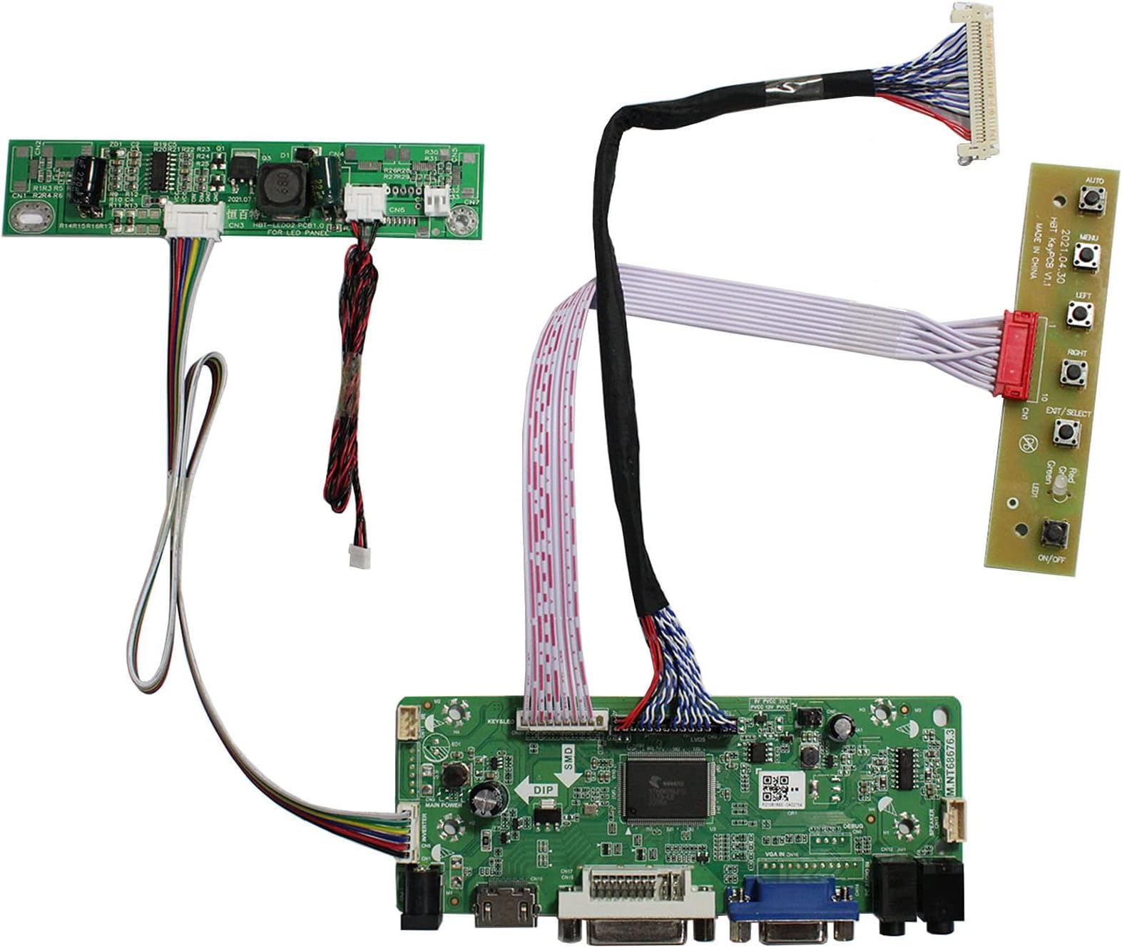 HDMI DVI VGA LVDs Display Controller Board for 21.5" 23" 27 inch 1920x1080 30 Pin LCD Screen Panel