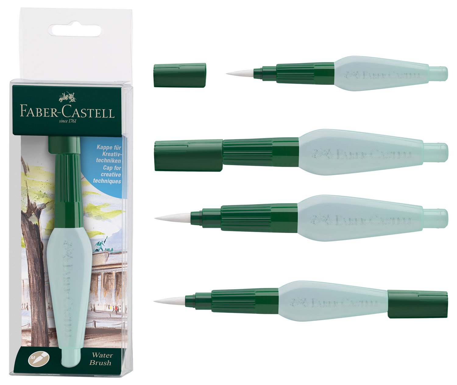 Faber-Castell 117536 - Matite ad acquerello Albrecht Dürer, custodia in metallo 36 (24 pezzi + pennello)