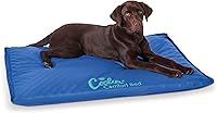 K&H Coolin' Comfort Orthopedic Dog Cooling Mat for Large Breeds - 32x44in Indoor/Outdoor Cooling Bed, Chill Blue