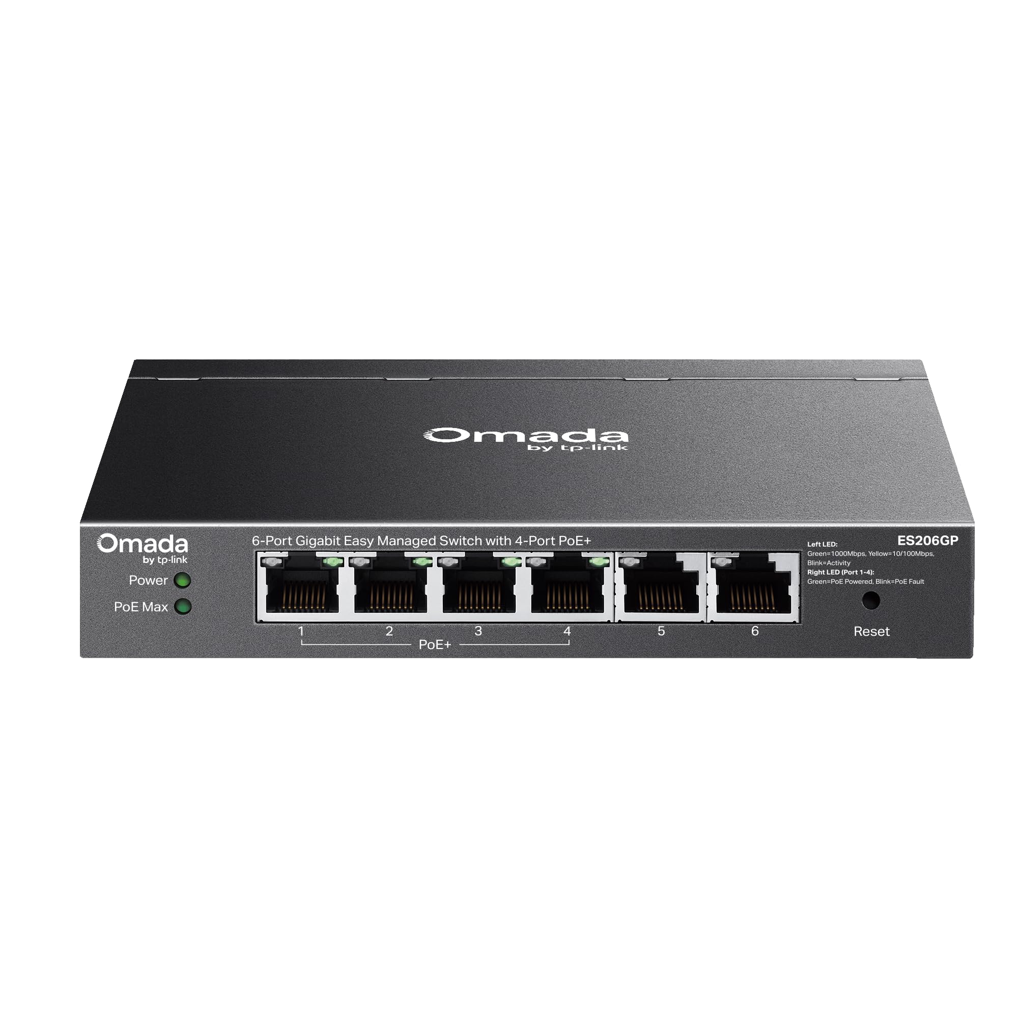 Omada Commutateur Gigabit facile à gérer 6 ports avec 4 ports PoE+