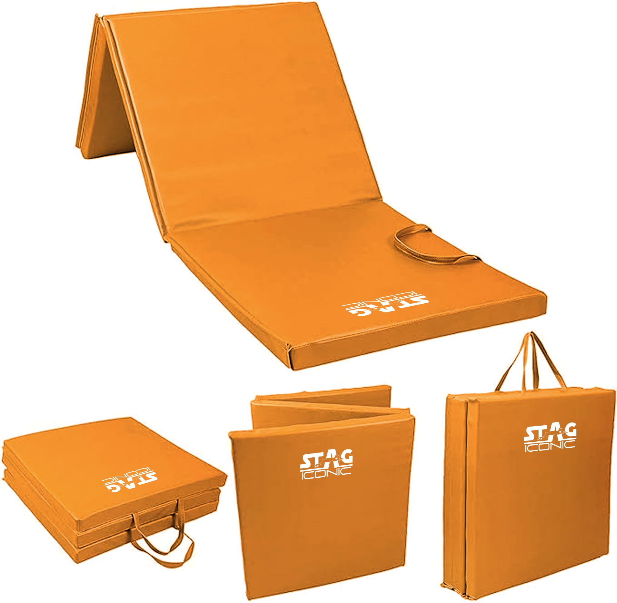 Stag Iconic Tri-Fold Tumbling Mat Portable and Lightweight, Ideal for Home Workouts, Gymnastics, and Exercise 180 CM x 60 CM x 40 MM-image-34