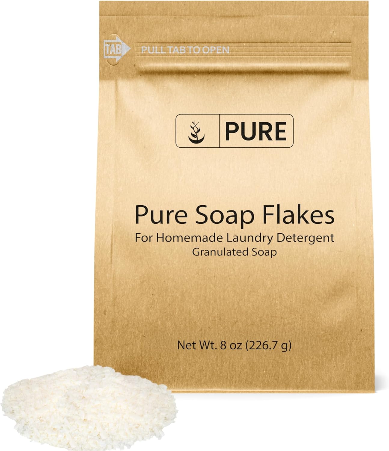Pure Original Ingredients Soap Flakes (8 oz) Tallow Based, Homemade Laundry Detergent, Granulated Soap product image