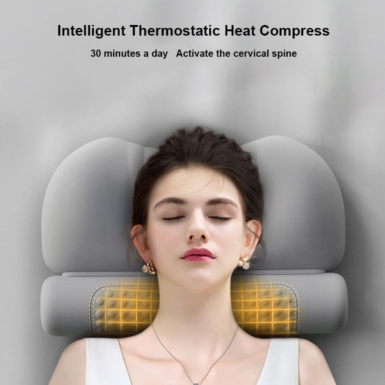 Moxibustion Nackenkissen Hot Compress Halswirbelsäule Kissen zum Schutz der starken Wirbel zum Schlafen Weiches Memory Foam Kissen Schlafen Spezial Zylinder Akupunktur und Moxibustion Kissen