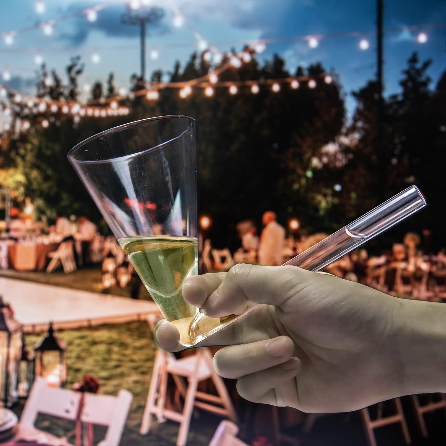 Champagne Shooter - Chug Flutes Guzzler Glasses Unique Gifts for Bachelorette Party Favors & White Elephant Gifts, Drinking Games - Bubbly Champagnes Prosecco & More Bong Style, Reusable Acrylic 6pk