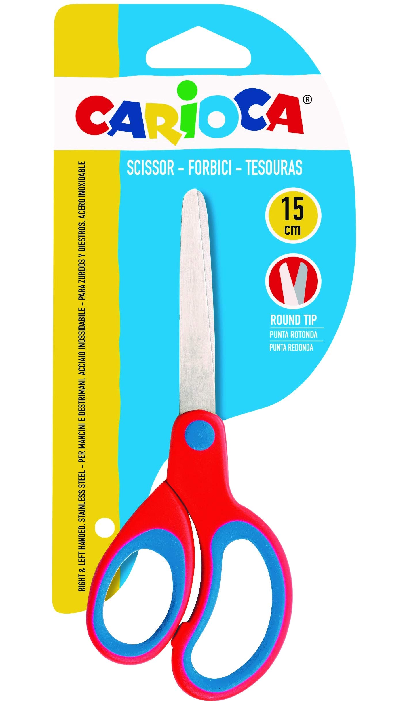 Carioca 42635 – School Scissors Large Rounded Tip, Red