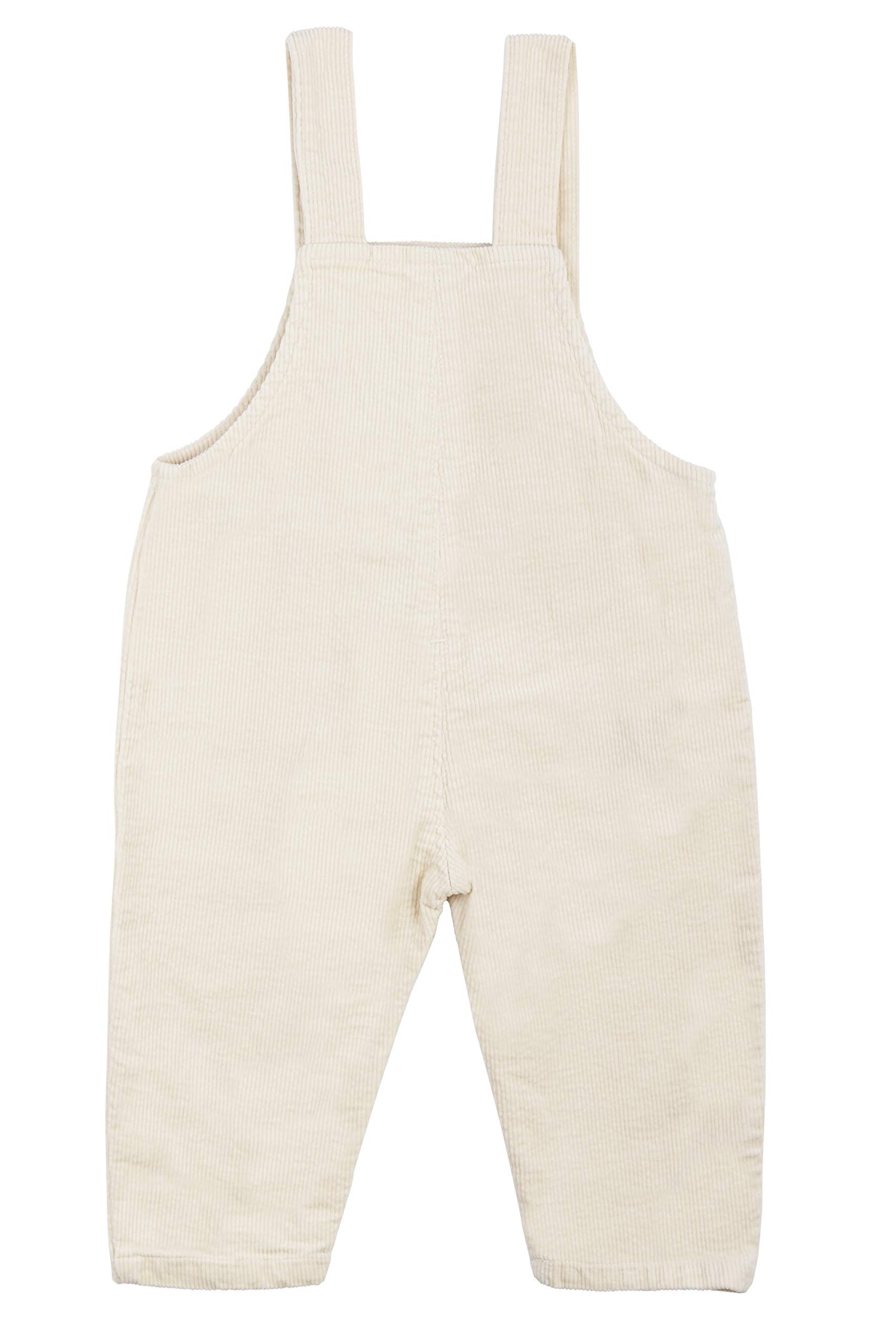 Bebé Infante Niños Niñas Pana Pantalones de Peto Overol Pantalón de Peto Jumpsuit Pantalones con Tirante para 1-4 años de Edad Vintage Retro - Beige Talla 80/86/92/98/104