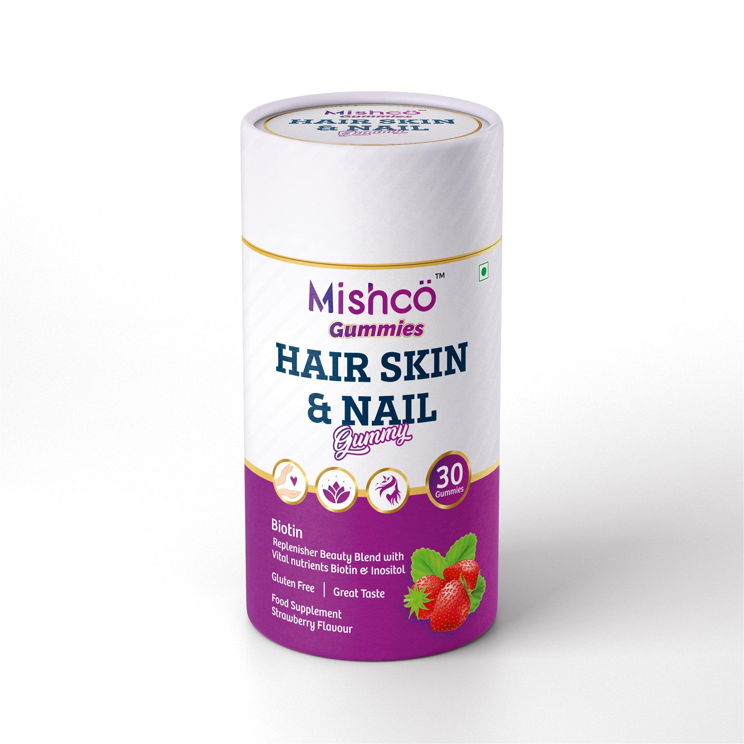 Hair Skin and Nail Gummies Strawberry Flavour 30 nos