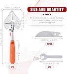 Hilitchi Coupes de cutter multi-angles de cisaillement 45 à 135 Degree Miter Snips Outil de coupe pour les petits emplois et DIY Projets avec 5 Lames de rechange et encreurs