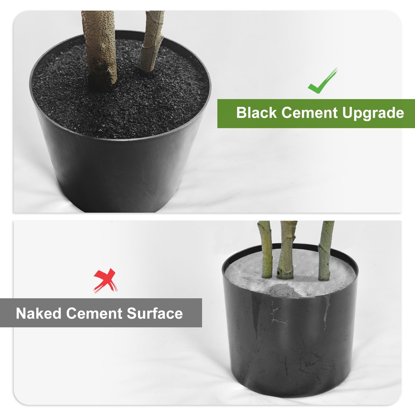 Albero artificiale 180cm Artificiale Dracaena Pianta Finta Alta con Vaso Nero Piante Finte da Interno Per Interni esterno Soggiorno Camera da Letto Ufficio Casa Corridoio Decorazione (1Pz)