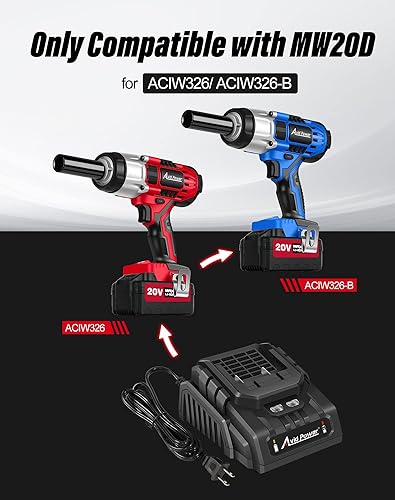 Miniatura 9 de AVID POWER La batería de 3.0Ah y el chatger rápido son solo compatibles con la llave de impacto inalámbrica de 20 V ACIS316-A y ACIW326-Azul