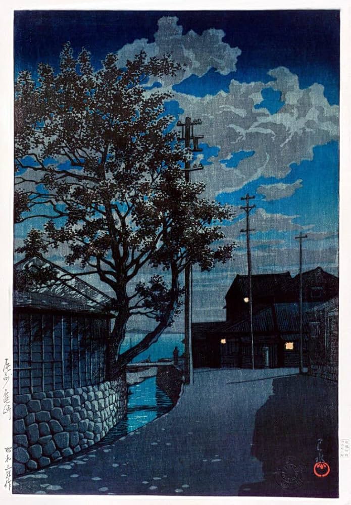 Amazon.co.jp: 川瀬巴水 版画 尾州亀崎昭和三年 39x26.5cm