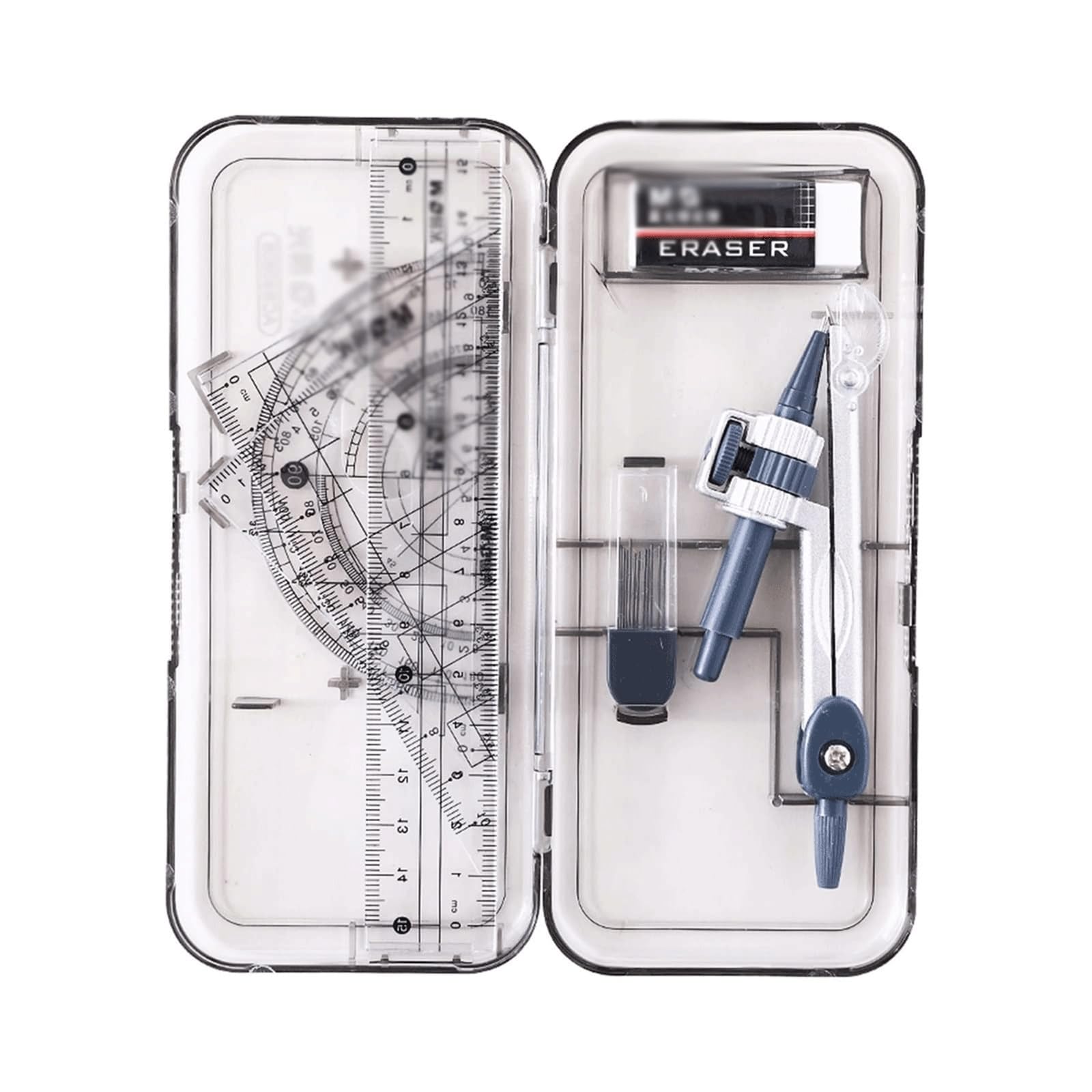 Geometrie-Set, Zeichen-Kompass-Set mit Aufbewahrungsbox, Geometrie-Set for Geometrie-Marker, Mathematik-Kompass, Geometrie-Werkzeug for Zubehör