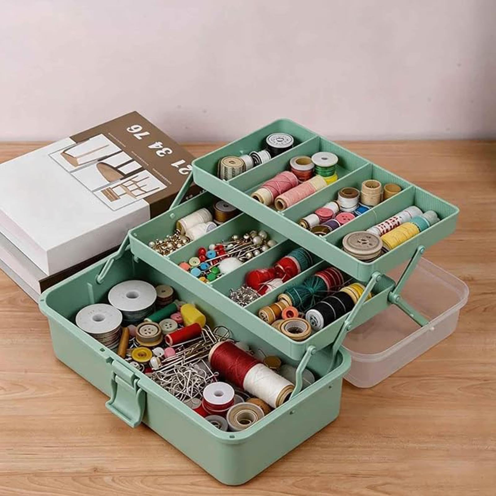 Organizzatore di scatole per il libero creativo scatola di utilità a 3 livelli | Organizer per dispense, garage, ufficio, dormitorio, scuola, armadio, cha