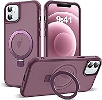 Vista 71 de Funda de grado militar compatible con iPhone 14 Plus de 6.7 pulgadas, con soporte magnético invisible tipo anillo, compatible con MagSafe y gran