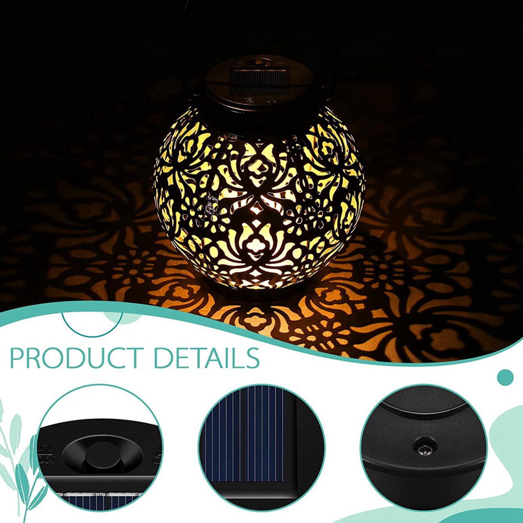 ISTOVO 48Er-Pack -Solarlicht-Teile Solarlicht-Oberteile wasserdichte LED-Solarpanel-Laternen-Deckel-Licht im Freien