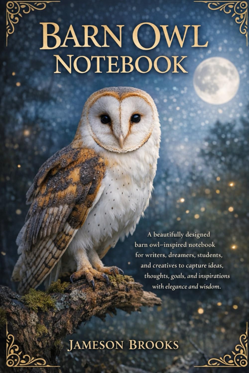 BARN OWL NOTEBOOK: A beautifully designed barn owl–inspired notebook for writers, dreamers, students, and creatives to capture ideas, thoughts, goals, and inspirations with elegance and wisdom.