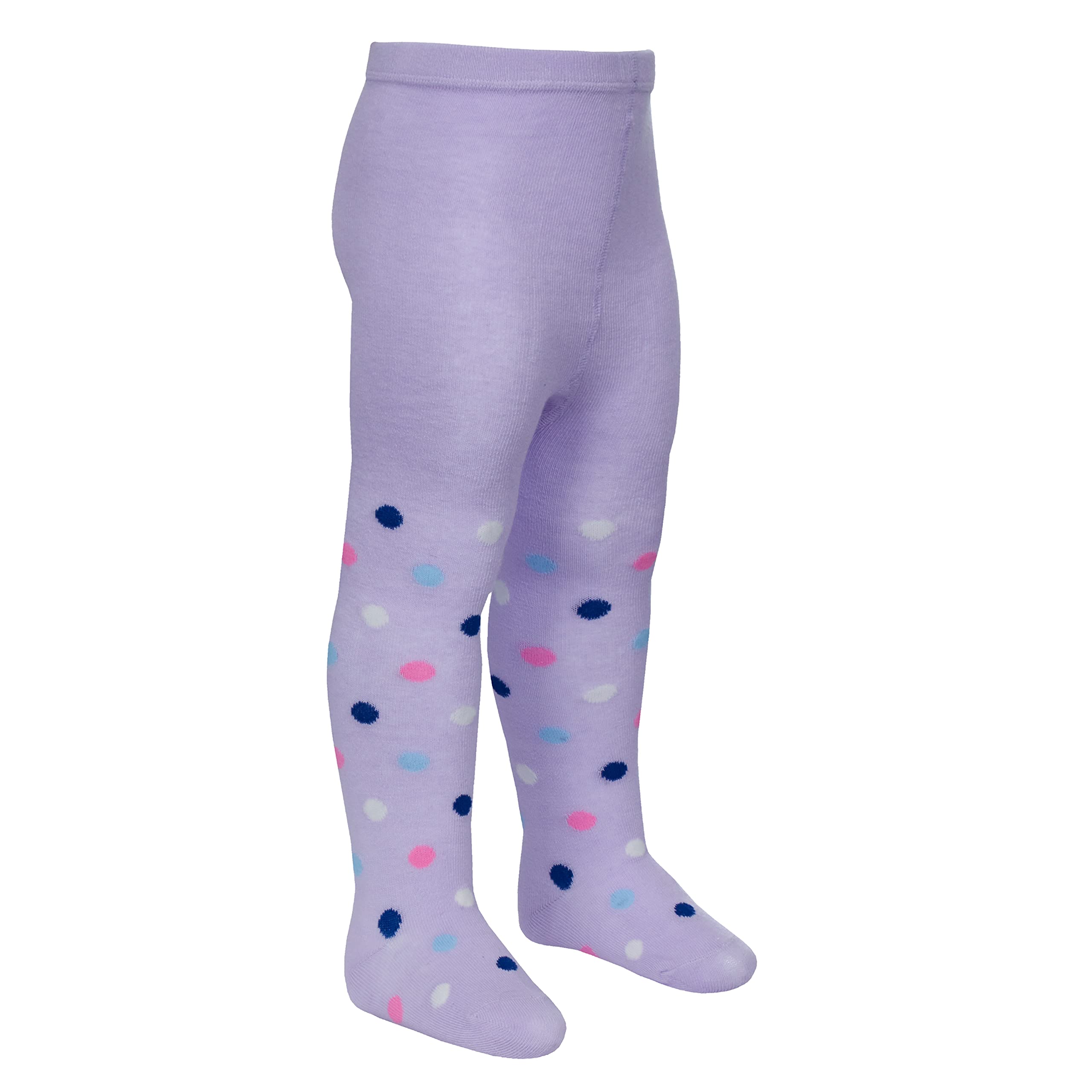 Metzuyan Women's Purple Baby Girl Cotton Rich Tights Dotted Spotted Cat Stripes Rainbow 12-18 Months