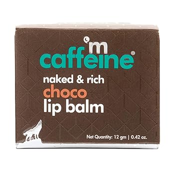 mCaffeine Deep Moisturizing Choco Lip Balm for Healing Dry & Chapped Lips - 24 Hrs Moisturization | Lip Care for Men & Women with Cocoa Butter & Hazelnut Oil | Natural & Vegan (12gm)