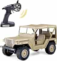 【新品未使用品】JEEP Military 1/10 RTR ジープ アキシャル 1/10 SCX10 III ジープ CJ-7 4WD ブラシ付き RTR、グレー