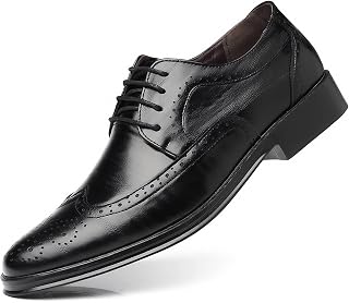 Men's Dress Shoes Brogues Shoes Leather Formal Shoes Oxfords Business Shoe Wingtip Lace-ups Non-Slip Shoe