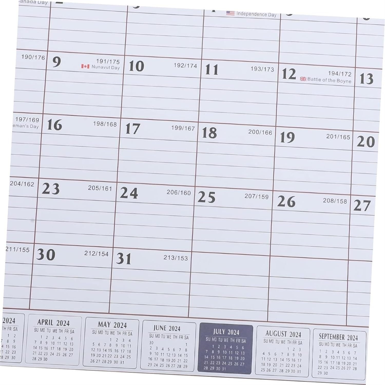 Calendario, calendario da parete, calendario 2024 calendario da parete 2024 calendario da ufficio calendario da parete per ufficio, dicembre 2024 organizzazione casa ufficio calendario (dimensioni: 10