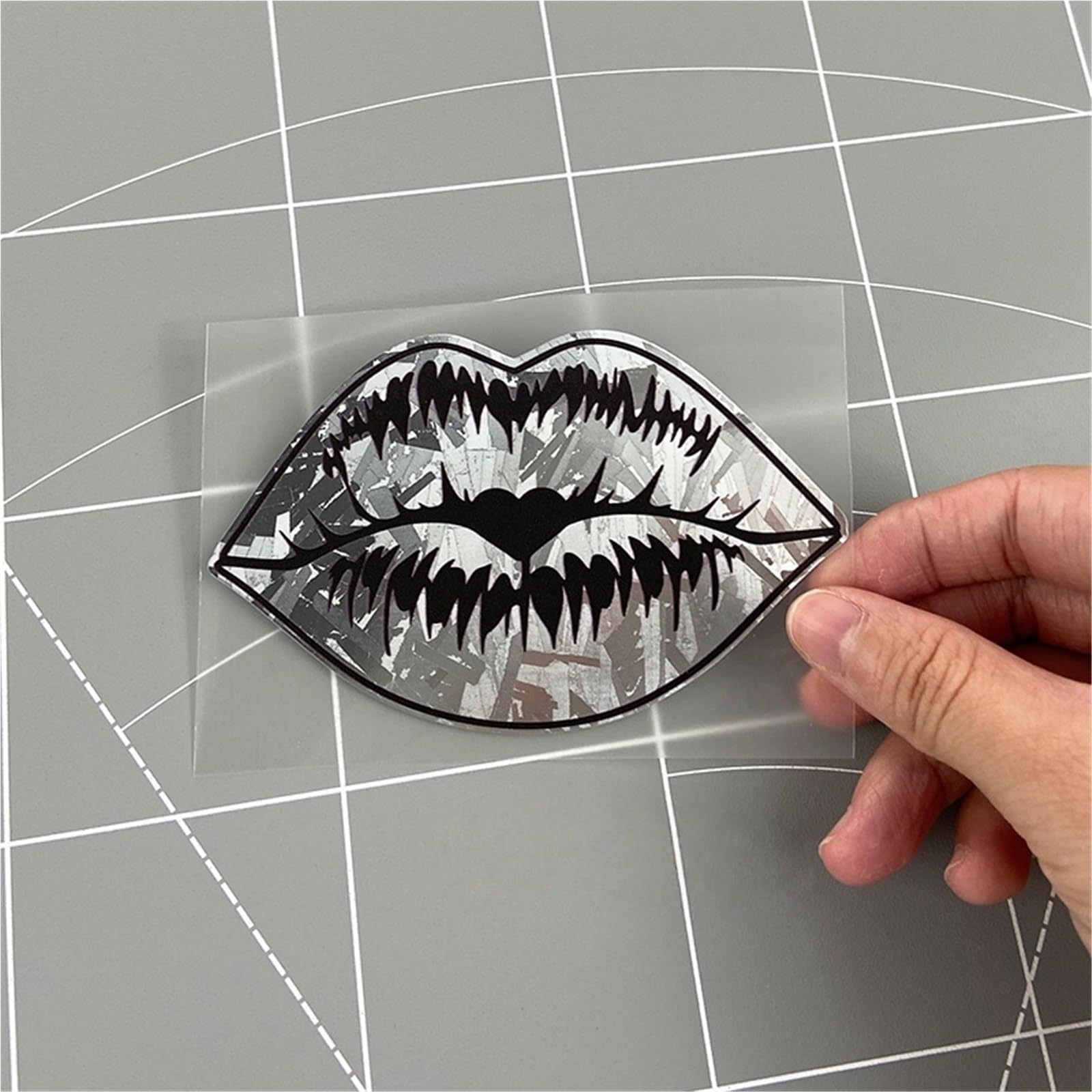 HAfgDJ 1pc Sexy Lip Vibe Decal, Waterproof for Motorcycle Bumper Helmet Skateboard Universal Sticker