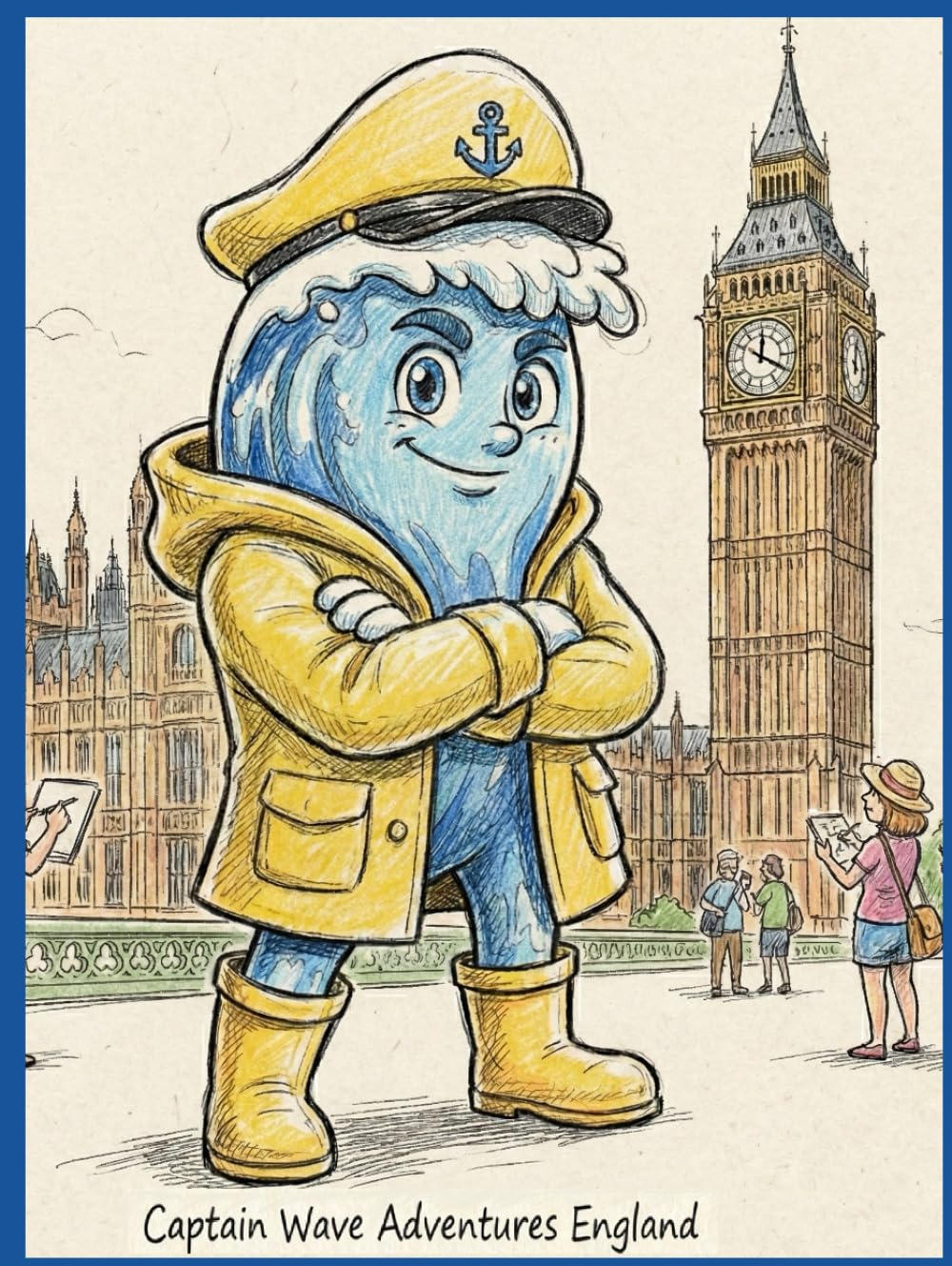 Captain Wave Adventures: England: A Fun Colouring Book for Kids Ages 4-8 Featuring London Landmarks and British Culture