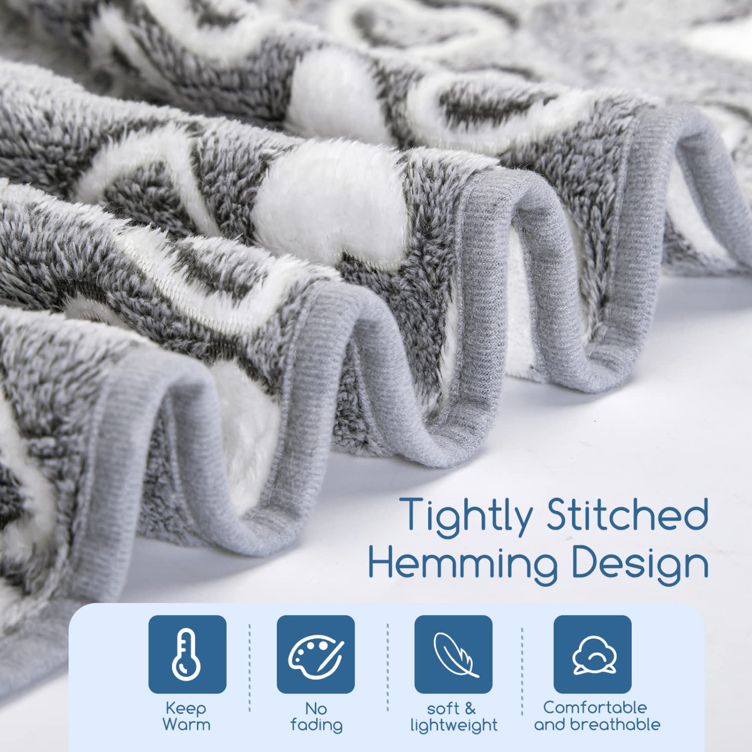 Coperte Morbide Per Animali Domestici - Set 3 Pezzi In Pile Lavabile 75x75 Cm - Foto 10