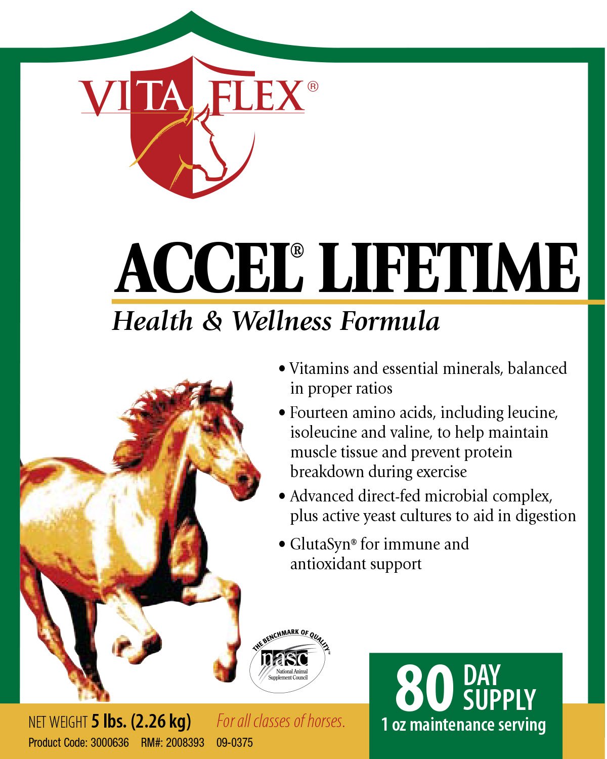 Pelleted Horse Feed Supplement Pro Accel Lifetime Health & Wellness ...