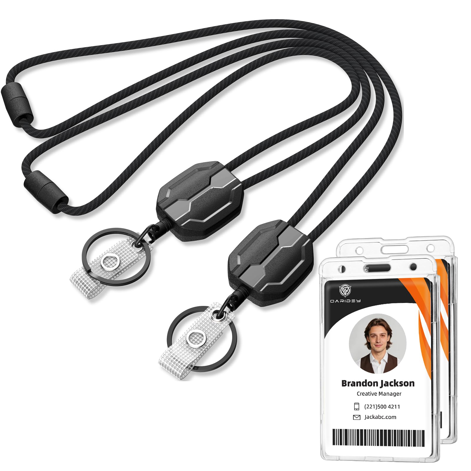 Amazon.com : Oaridey 2 Pack Retractable Lanyards for ID Badges