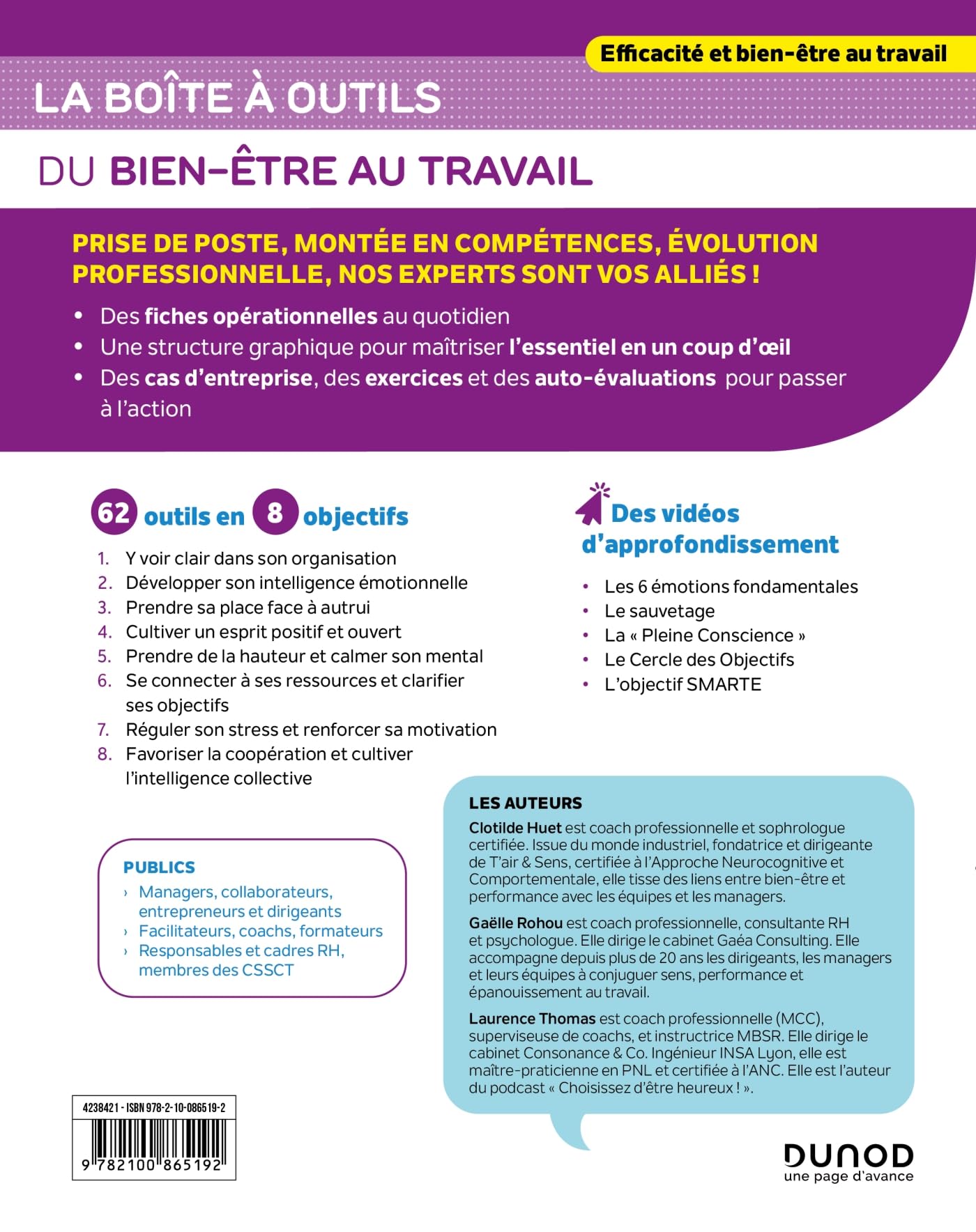 La boîte à outils du Bien-être au travail - 2e éd.: 62 outils et méthodes