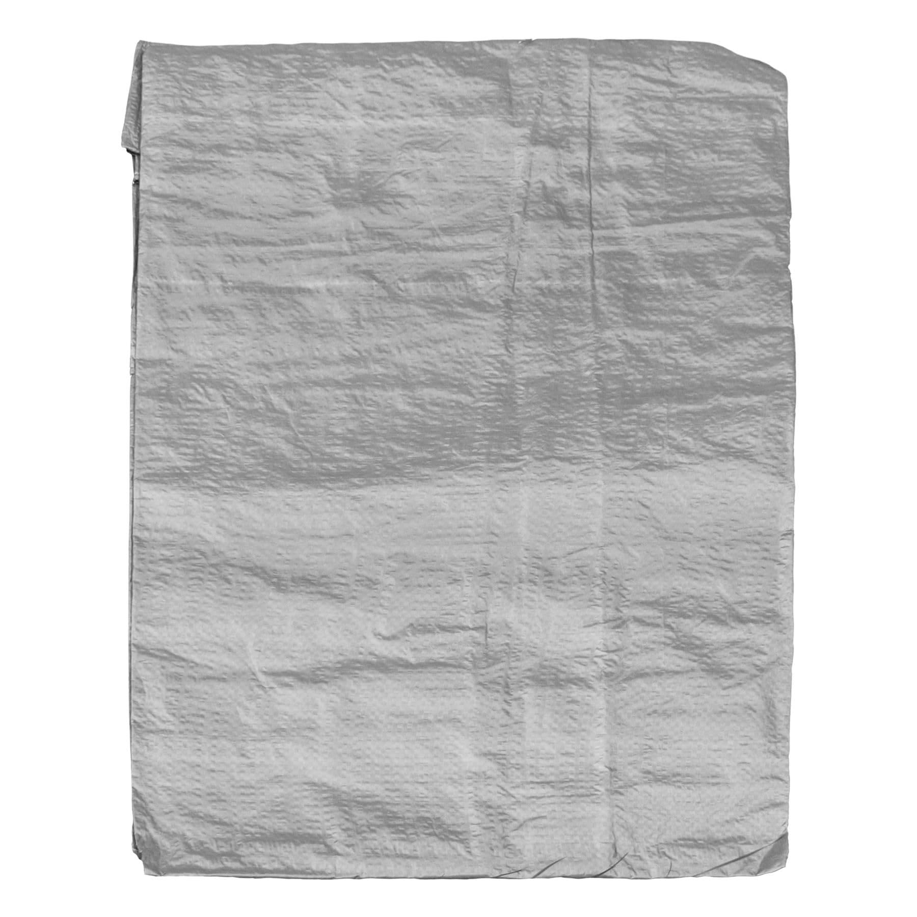 Picraft Grey Tarpaulin Sheet, (2m x 3m), Waterproof Cover, Pack of 1 | 80GSM Lightweight Poly Sheet with 12mm Rust-Proof Aluminium Eyelets Every 1m, Ideal for Vehicles, Furniture and Camping