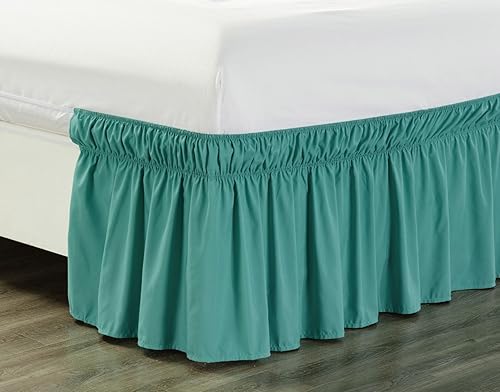 Falda de cama elásticacon volados de 18" serie 1500 de la colección Gold Crown con volado de microfibra de altos hilos, de seda, suaves y sin