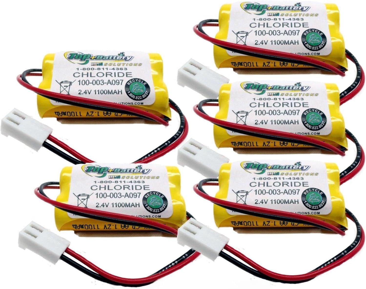 5PC Chloride 100003A097 and A093,Astralite 20-0019B Replacement Battery