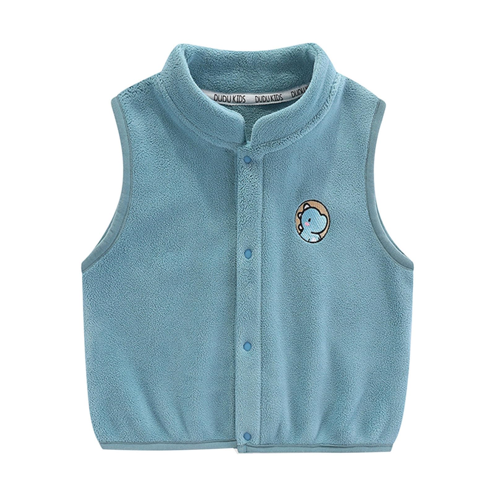 Gilet Manteau Polaire Enfant Hiver Dessin Animé - Veste Sans Manches Chaud Et Confortable