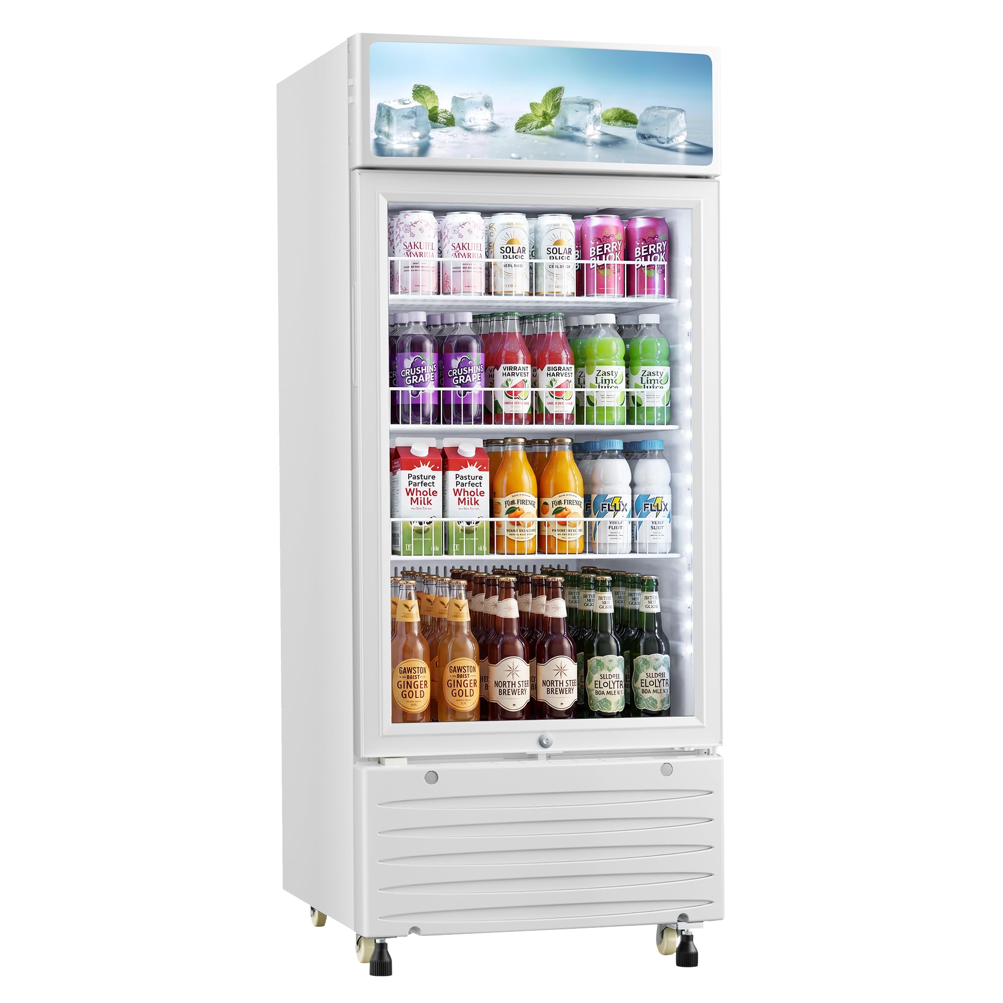 ICEVIVAL 5.8 Cu.Ft Commercial Display Fridge with LED Lightbox