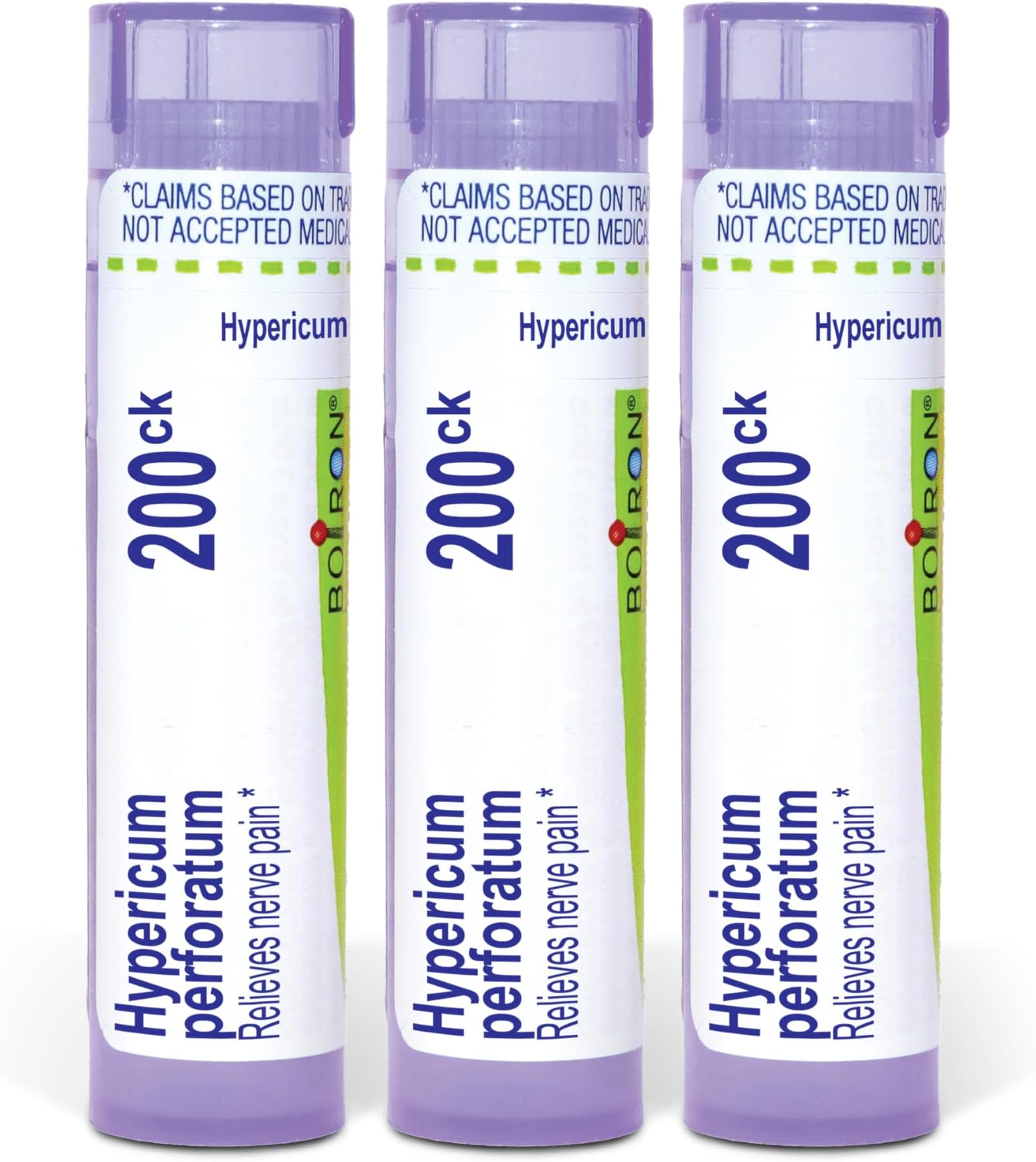 Boiron Hypericum Perforatum 200ck, 80 Pellets, Homeopathic Medicine for Nerve Pain, 80 Count (Pack of 3)