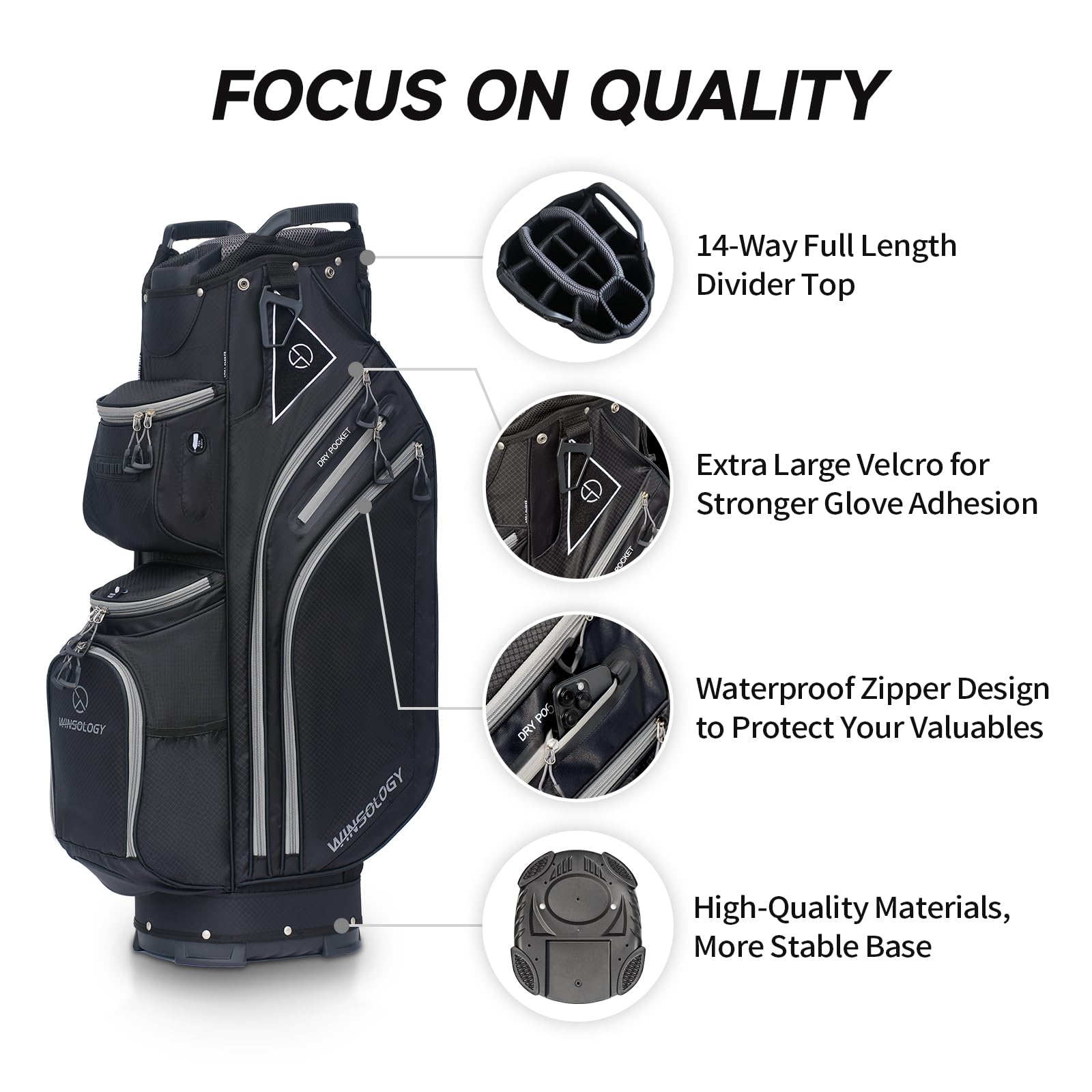 Amazon.com : Max Lightweight Golf Cart Bag with Dual Handles and