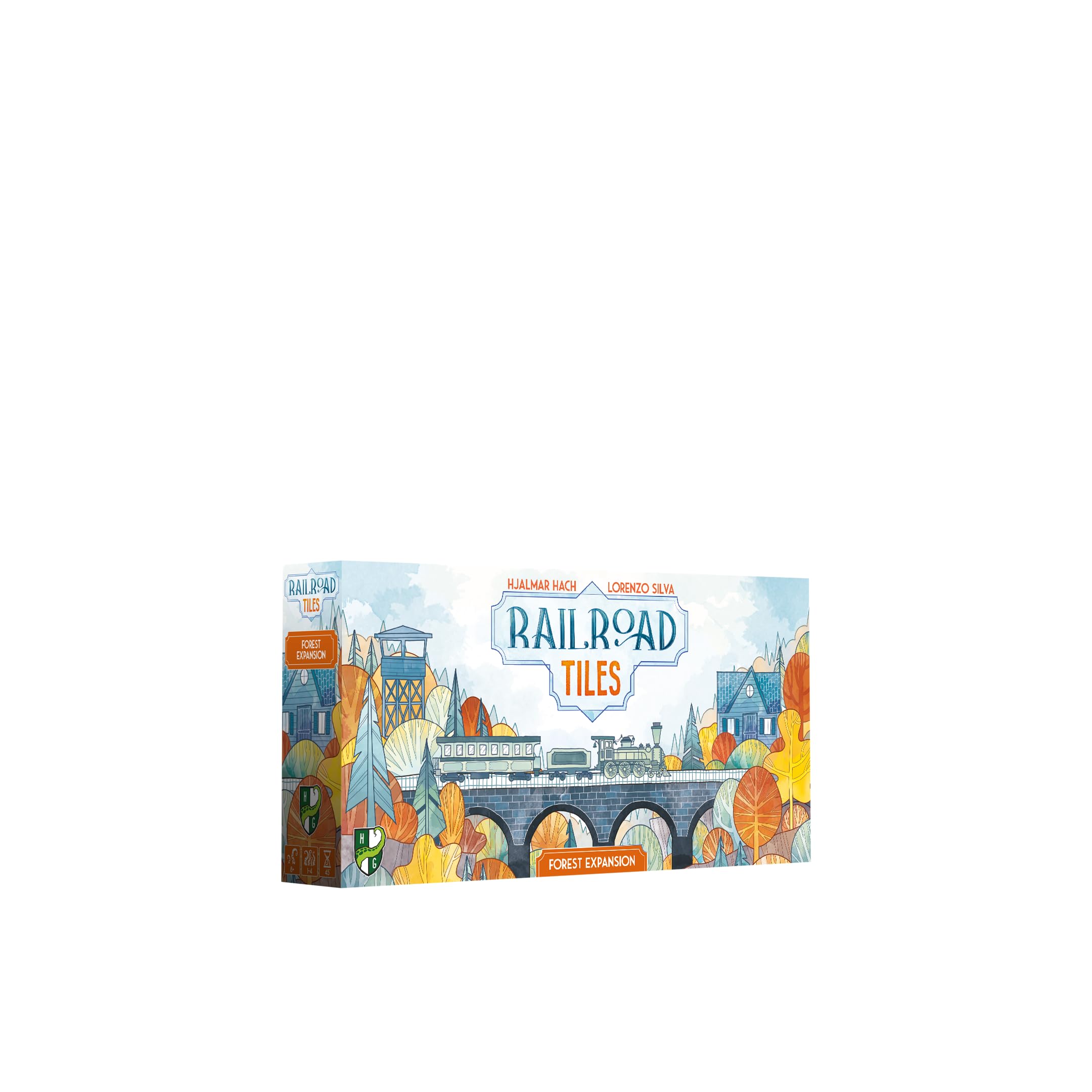 Cranio Creations - Railroad Tiles, Forest Expansion - Expand your Railroad Trip in the Forest! - 1-4 Players, 45 Min - Age 8+ - Expansion - Italian Language Edition