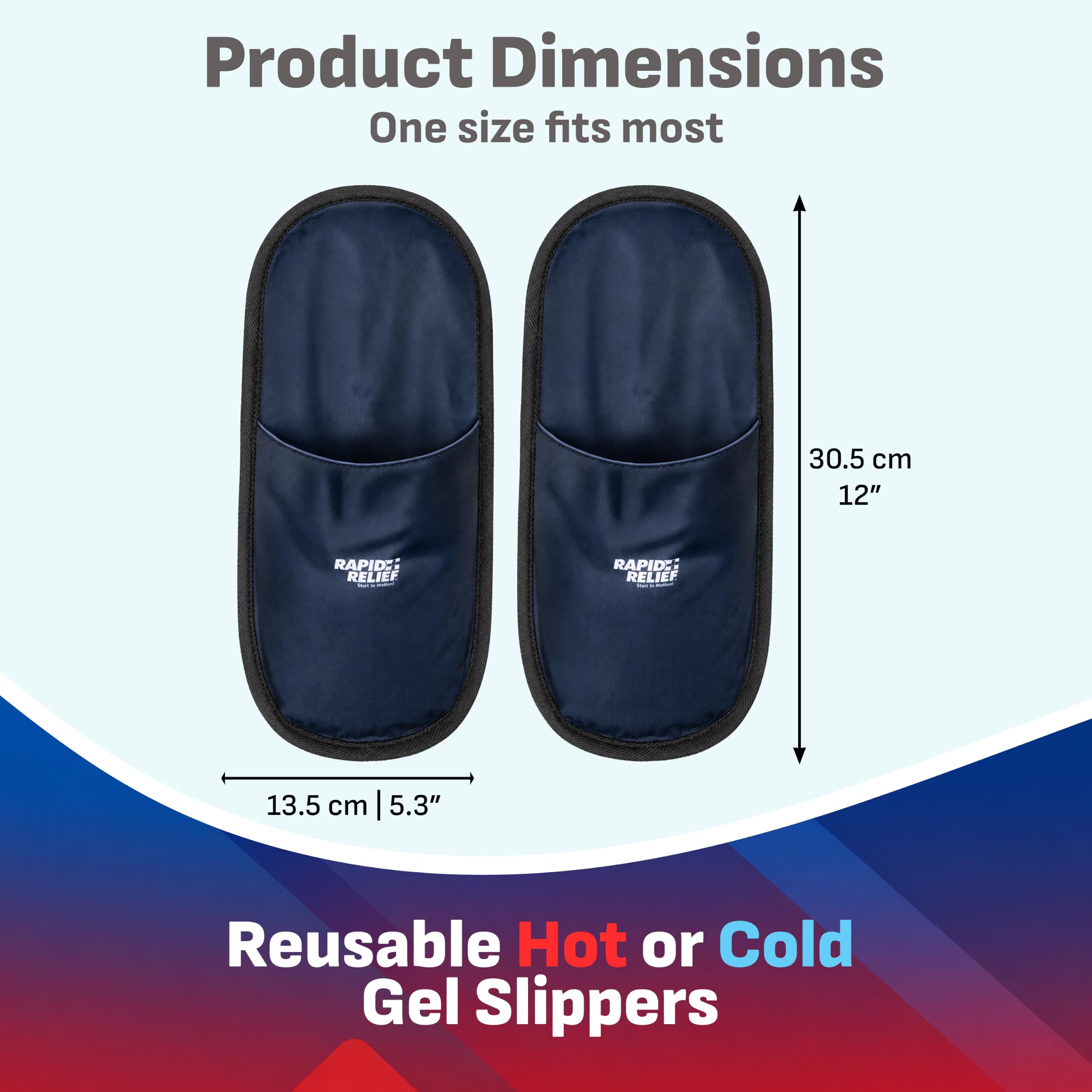 Rapid Relief Foot Ice Pack Slippers, 1 Pair for Feet & Toe Pain Relief — Amazon image 5